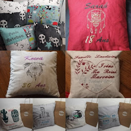 Coussins décoratifs avec broderies personnalisées